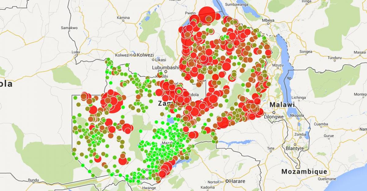 नक्शा मलावी के मलेरिया 